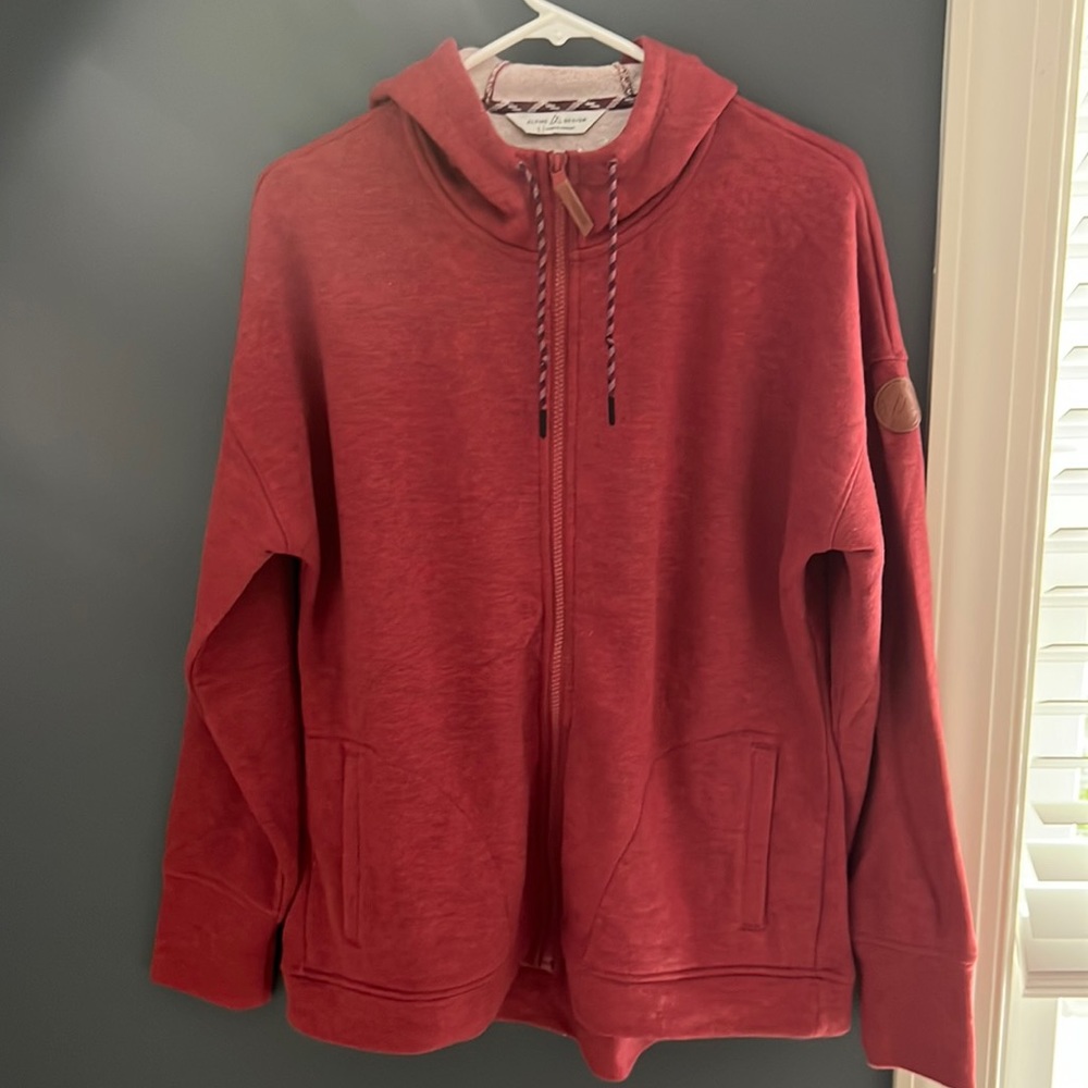 Red zip up jacket, size L